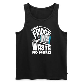 From Fridge to Fork, Waste No More! Mindful - Men's Premium Organic Tank Top - black - Front - Michal (187cm)
