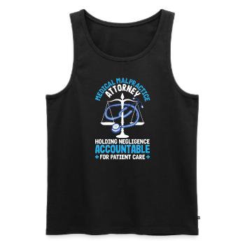 Medical Malpractice Attorney Patient Care - Men's Premium Organic Tank Top - black - Front - Michal (187cm)