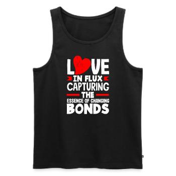 Love in Flux Capturing the Essence of Changing - Men's Premium Organic Tank Top - black - Front - Michal (187cm)