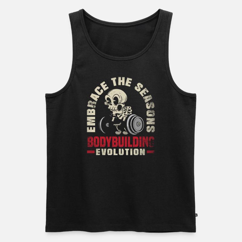 Embrace the Seasons Bodybuilding Evolution - Männer Premium Bio Tank Top - Schwarz