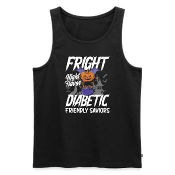 Fright Night Flavors Sauveurs adaptés aux diabétiques - Débardeur bio Premium Homme - noir - Devant - AI Model Male 178 light (178cm)