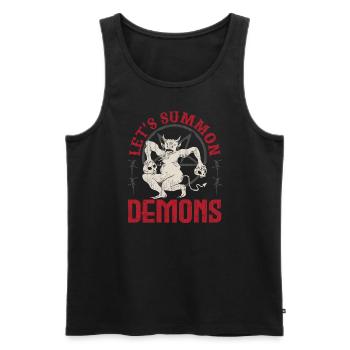 Occult - Männer Premium Bio Tank Top - Schwarz - Vorne - Michal (187cm)