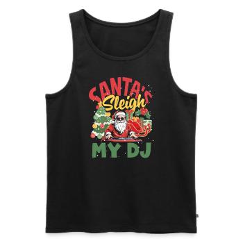 Le traîneau du Père Noël, mon DJ Xmas Hip Hop Rapper - Débardeur bio Premium Homme - noir - Devant - Michal (187cm)