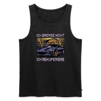 Lustiger Elektrofahrzeug-Witz Team EV E-Auto-Fan - Männer Premium Bio Tank Top - Schwarz - Vorne - Michal (187cm)