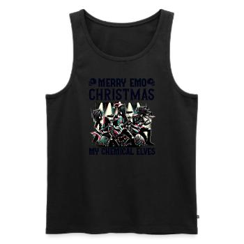 Merry Emo Christmas My Chemical Elves Emocore - Männer Premium Bio Tank Top - Schwarz - Vorne - Michal (187cm)