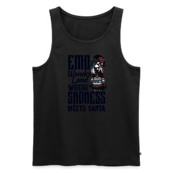 Emo Wonderland Where Sadness Meets Santa Emocore - Männer Premium Bio Tank Top - Schwarz - Vorne - AI Model Male 178 light (178cm)