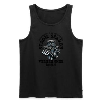 Energiewende Strom Sparen Verbrenner Fahren - Männer Premium Bio Tank Top - Schwarz - Vorne - AI Model Male 178 light (178cm)