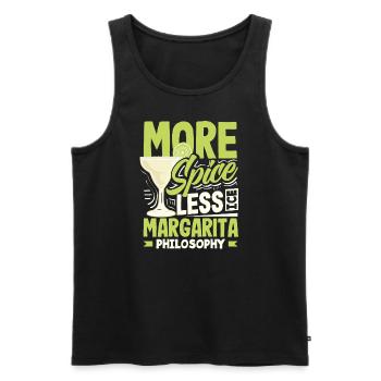 Attenzione Margarita épicée Cocktail Lover’s - Débardeur bio Premium Homme - noir - Devant - Michal (187cm)