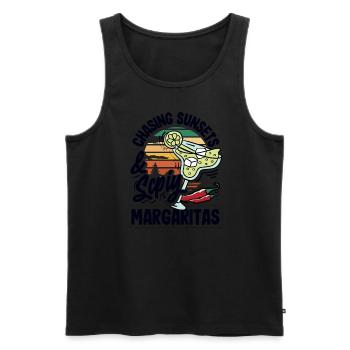 Attenzione Spicy Margarita Cocktail Lover's - Männer Premium Bio Tank Top - Schwarz - Vorne - Michal (187cm)