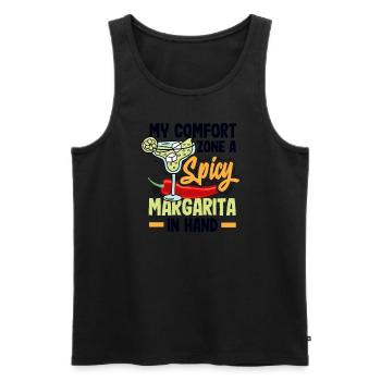 Attenzione Spicy Margarita Cocktail Lover's - Männer Premium Bio Tank Top - Schwarz - Vorne - Michal (187cm)