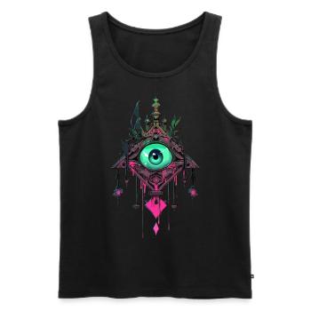 Dreamcatcher #4 - Men's Premium Organic Tank Top - black - Front - Michal (187cm)