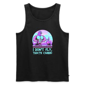 Pigeon Workout Bodybuilding Fitness Gym Muscle - Männer Premium Bio Tank Top - Schwarz - Vorne - AI Model Male 178 light (178cm)