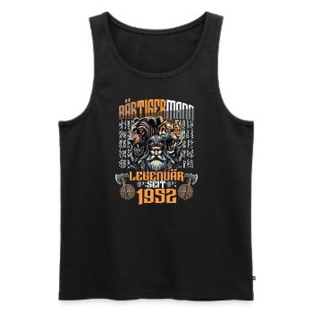 HOMME barbu Viking anniversaire légendaire depuis - Débardeur bio Premium Homme - noir - Devant - Michal (187cm)