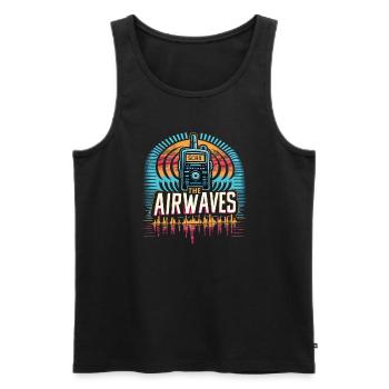 Scan The Airwaves Graphic - Männer Premium Bio Tank Top - Schwarz - Vorne - AI Model Male 178 light (178cm)