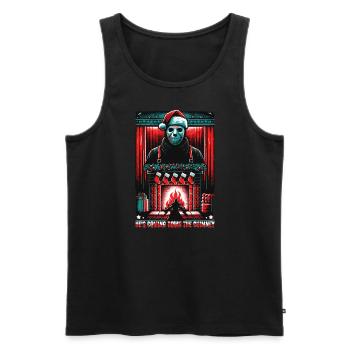 Chimney Chills Slasher Menacing Christmas - Men's Premium Organic Tank Top - black - Front - AI Model Male 178 light (178cm)