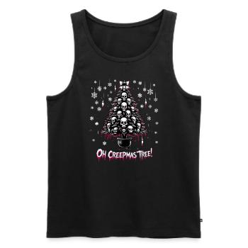 Oh Creepmas Tree Creepy Festive Goth Emo Horror - Männer Premium Bio Tank Top - Schwarz - Vorne - Michal (187cm)