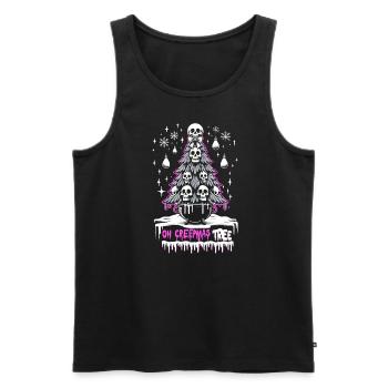 Oh Creepmas Tree Creepy Festive Goth Emo Horror - Männer Premium Bio Tank Top - Schwarz - Vorne - Michal (187cm)