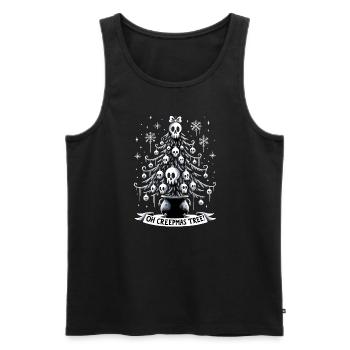 Oh Creepmas Tree Creepy Festive Goth Emo Horror - Männer Premium Bio Tank Top - Schwarz - Vorne - Michal (187cm)