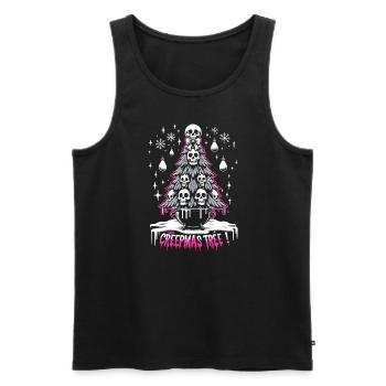 Oh Creepmas Tree Creepy Festive Goth Emo Horror - Männer Premium Bio Tank Top - Schwarz - Vorne - Michal (187cm)