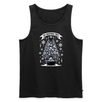 Oh Creepmas Tree Creepy Festive Goth Emo Horror - Männer Premium Bio Tank Top - Schwarz - Vorne - Michal (187cm)