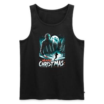 Merry Christmas Festive Slasher Candy Cane Menace - Men's Premium Organic Tank Top - black - Front - AI Model Male 178 light (178cm)