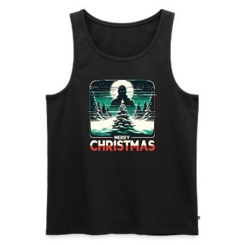 Merry Christmas Festive Slasher Candy Cane Menace - Men's Premium Organic Tank Top - black - Front - AI Model Male 178 light (178cm)