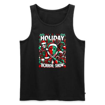 Holiday Horror Show - Slasher and Christmas Fusion - Men's Premium Organic Tank Top - black - Front - Michal (187cm)