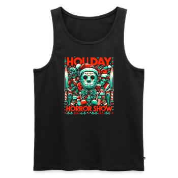 Holiday Horror Show - Slasher and Christmas Fusion - Men's Premium Organic Tank Top - black - Front - Michal (187cm)