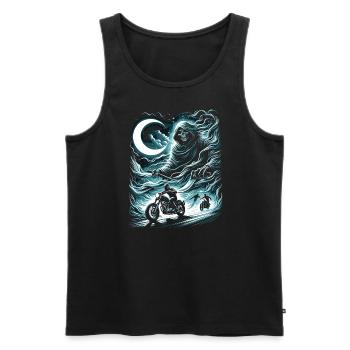 Mystic Moonlight Chase: Slasher on the Prowl - Männer Premium Bio Tank Top - Schwarz - Vorne - AI Model Male 178 light (178cm)