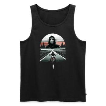 Road to Terror: Lone Rider & Slasher - Men's Premium Organic Tank Top - black - Front - AI Model Male 178 light (178cm)