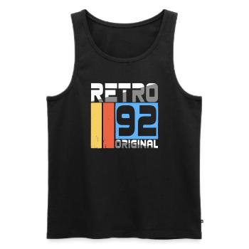 1992 Vintage Classic Retro Limited Edition - Männer Premium Bio Tank Top - Schwarz - Vorne - Michal (187cm)