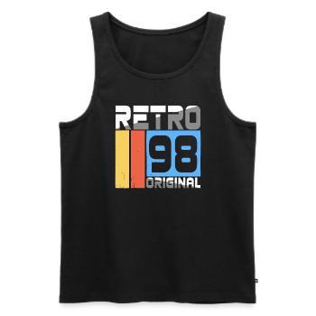 1998 Vintage Classic Retro Limited Edition - Männer Premium Bio Tank Top - Schwarz - Vorne - Michal (187cm)