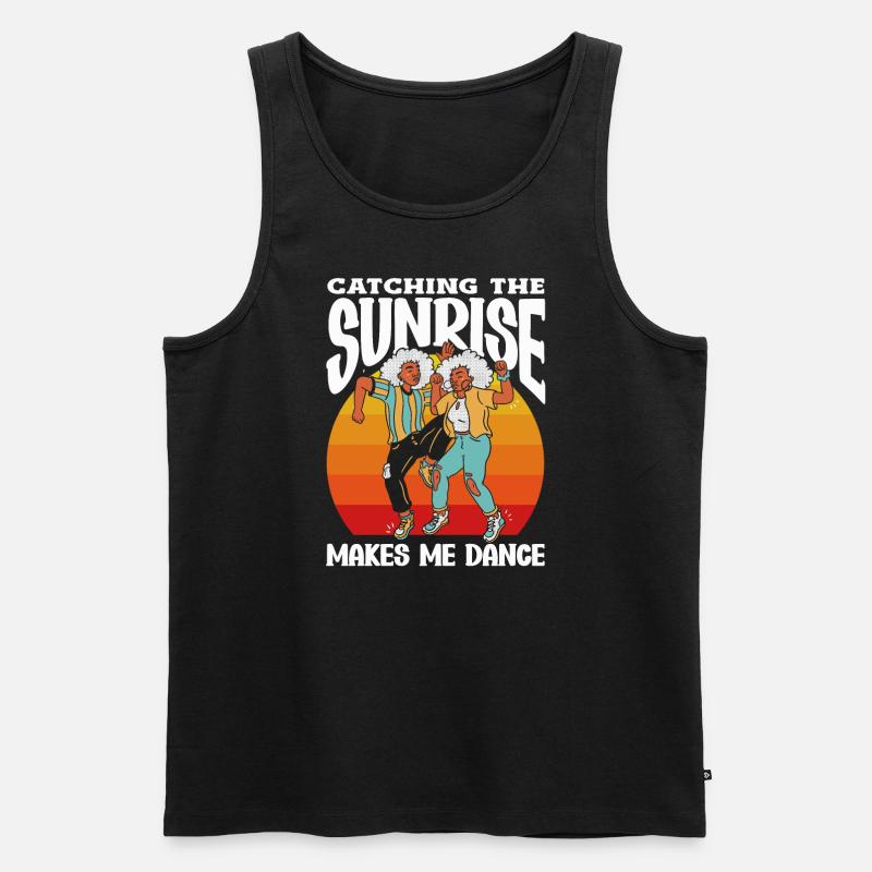 Catching the Sunrise Joyful - Männer Premium Bio Tank Top - Schwarz