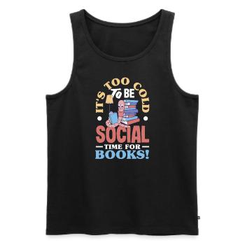 ime for Books Cozy Reading - Männer Premium Bio Tank Top - Schwarz - Vorne - AI Model Male 178 light (178cm)