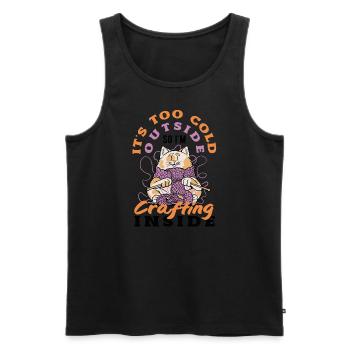 Indoor Creativity - Männer Premium Bio Tank Top - Schwarz - Vorne - AI Model Male 178 light (178cm)