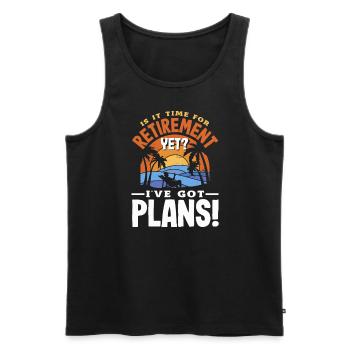 I've Got Plans Enthusiast - Männer Premium Bio Tank Top - Schwarz - Vorne - AI Model Male 178 light (178cm)
