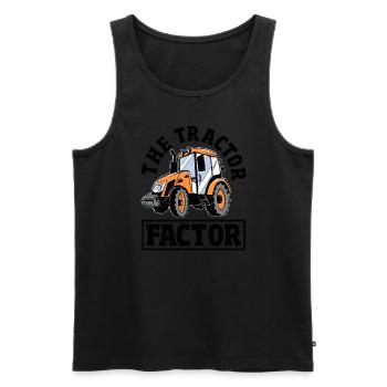 Le facteur tracteur - Débardeur bio Premium Homme - noir - Devant - Michal (187cm)