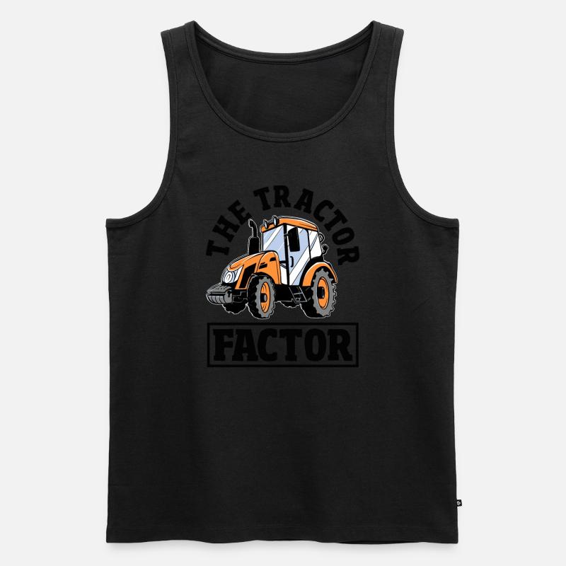 The Tractor Factor - Männer Premium Bio Tank Top - Schwarz
