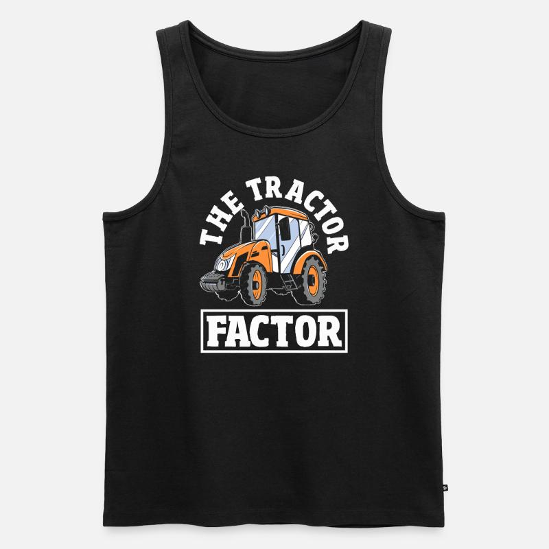 The Tractor Factor - Männer Premium Bio Tank Top - Schwarz