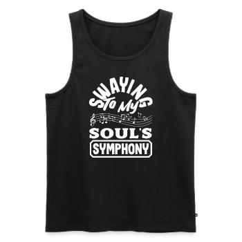 Emotional Zen Escape Relaxation Focus Music Lover - Men's Premium Organic Tank Top - black - Front - Michal (187cm)