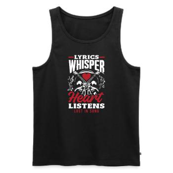 Emotional Zen Escape Relaxation Focus Music Lover - Men's Premium Organic Tank Top - black - Front - Michal (187cm)