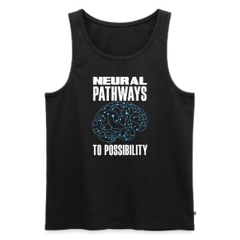 Unlock Your Brain's Potential Neuroplasticity - Männer Premium Bio Tank Top - Schwarz - Vorne - AI Model Male 178 light (178cm)