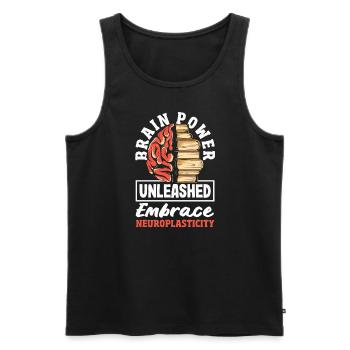 Unlock Your Brain's Potential Neuroplasticity - Männer Premium Bio Tank Top - Schwarz - Vorne - AI Model Male 178 light (178cm)
