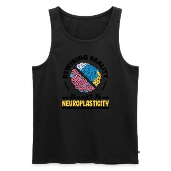 Unlock Your Brain's Potential Neuroplasticity - Männer Premium Bio Tank Top - Schwarz - Vorne - AI Model Male 178 light (178cm)