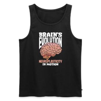 Unlock Your Brain's Potential Neuroplasticity - Männer Premium Bio Tank Top - Schwarz - Vorne - AI Model Male 178 light (178cm)