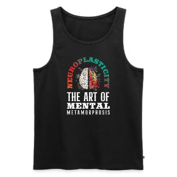 Unlock Your Brain's Potential Neuroplasticity - Männer Premium Bio Tank Top - Schwarz - Vorne - AI Model Male 178 light (178cm)