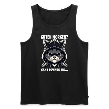 Good morning? Very Thin Ice Sarcastic - Men's Premium Organic Tank Top - black - Front - AI Model Male 178 light (178cm)