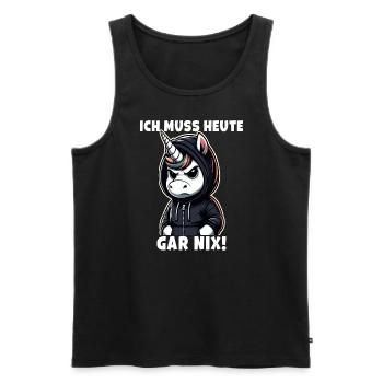 I don't have to say anything sarcastic today - Men's Premium Organic Tank Top - black - Front - AI Model Male 178 light (178cm)