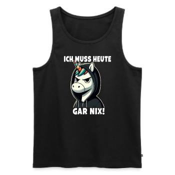 I don't have to say anything sarcastic today - Men's Premium Organic Tank Top - black - Front - AI Model Male 178 light (178cm)