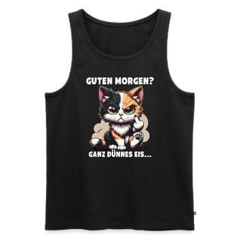 Good morning? Very Thin Ice Sarcastic - Men's Premium Organic Tank Top - black - Front - AI Model Male 178 light (178cm)